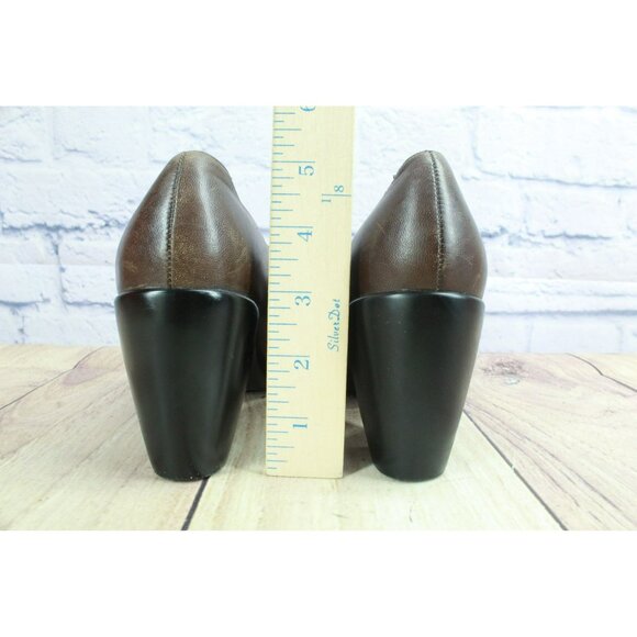 Dansko Tara Brown Leather Adjustable Mary Jane Heel Pump Shoes Size 37 US 7 - Picture 6 of 9